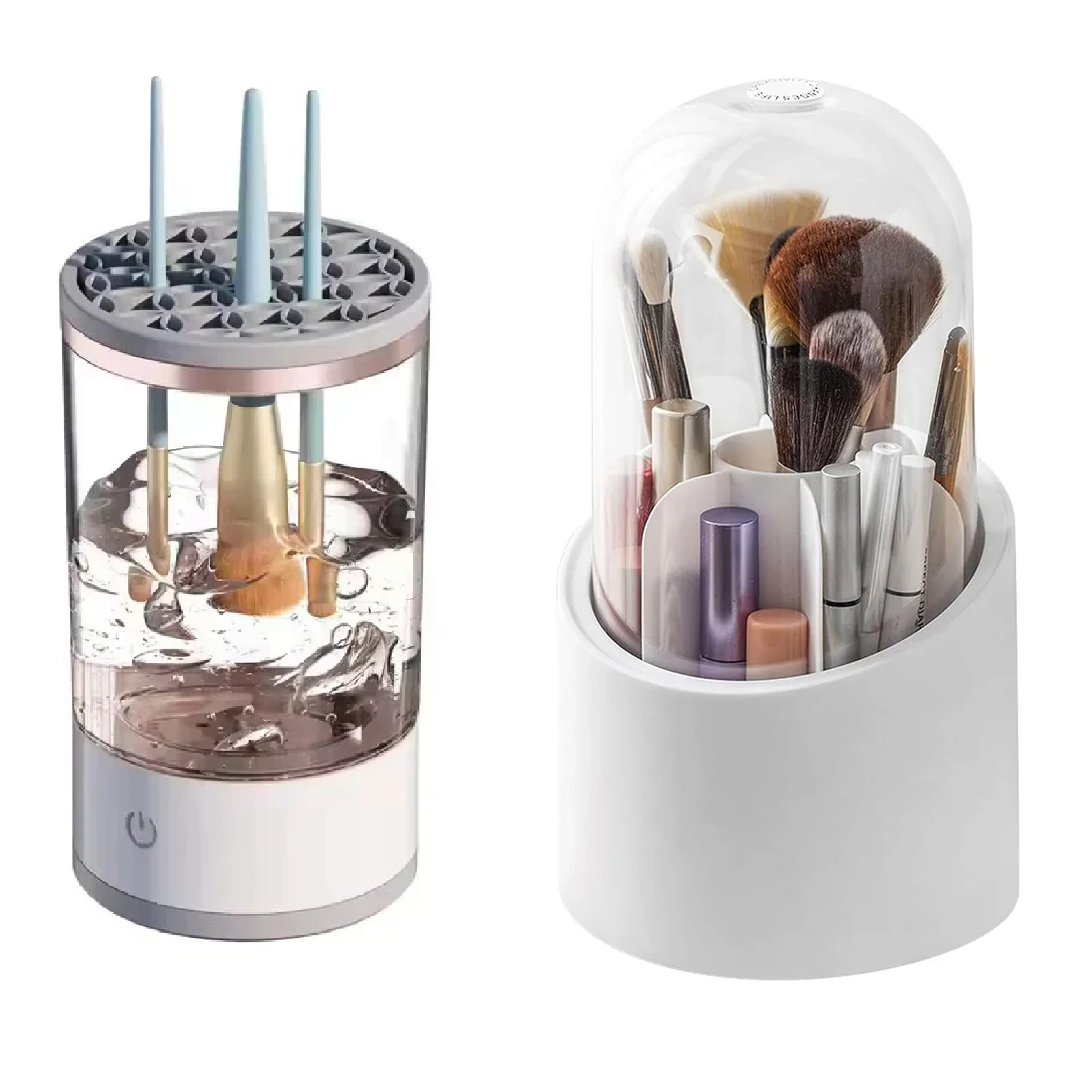 Maxi Makeup Brush Cleaner & Rotating Brush Holder | 2-in-1 Combo |