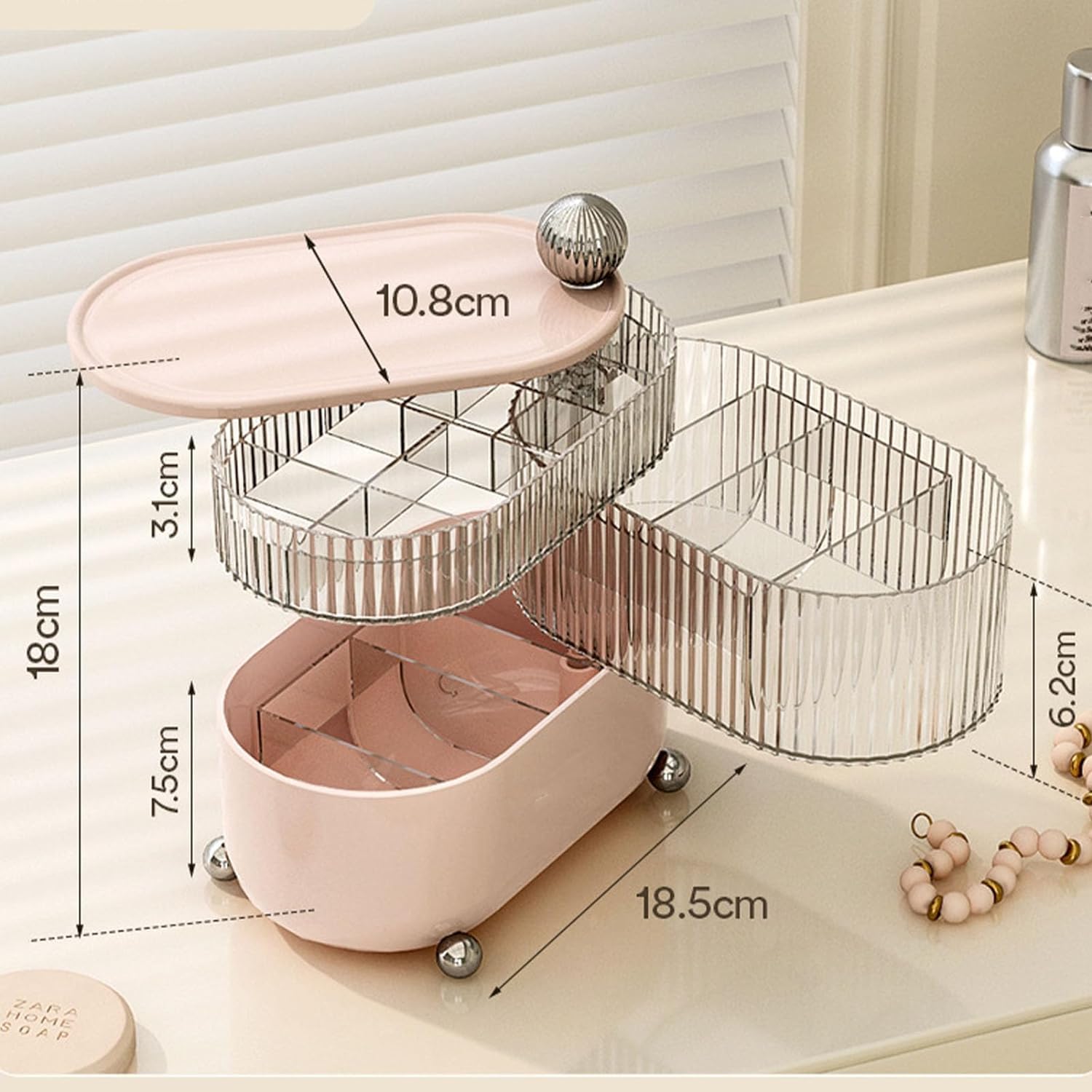 3-Tier Makeup Organiser