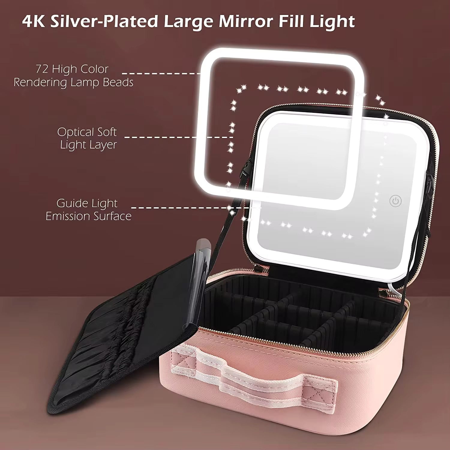 Compact Travel Organiser with Mirror and LED Light