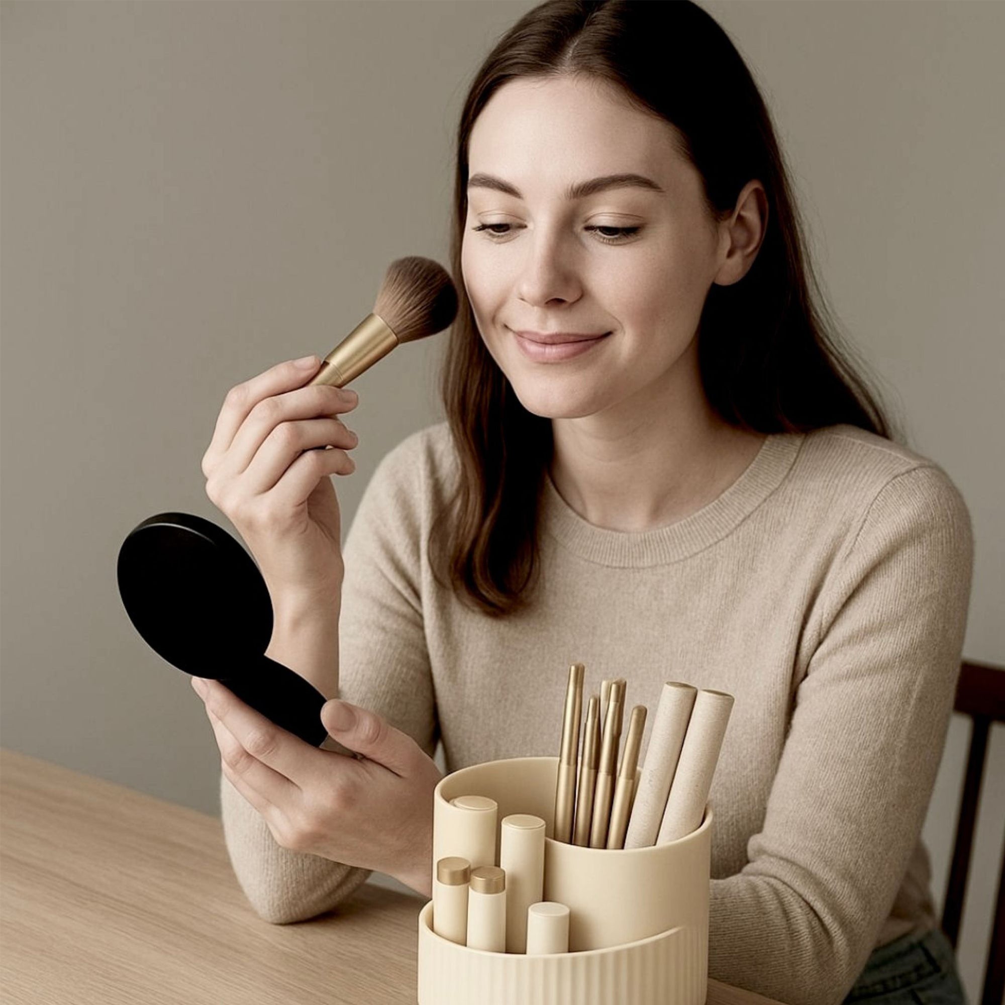 Luxe Rotating Makeup & Brush Holder