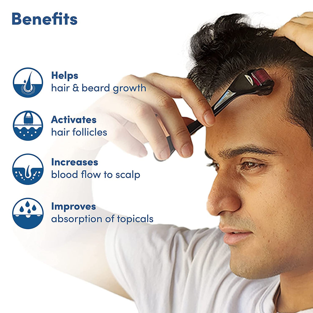 Classic Derma Roller with 540 Titanium Micro Needles