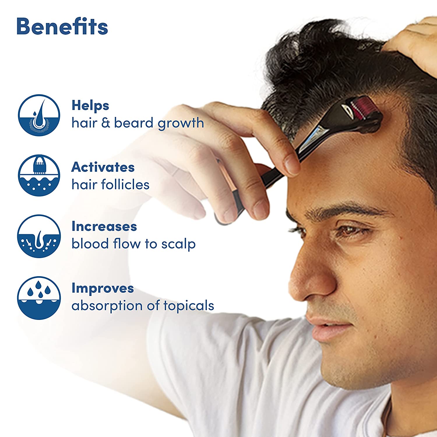 Classic Derma Roller with 540 Titanium Micro Needles