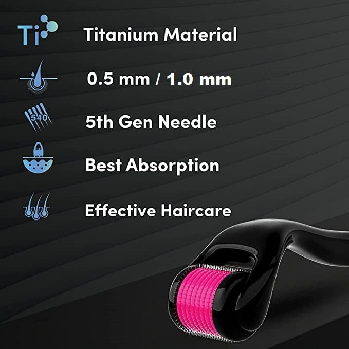 Classic Derma Roller with 540 Titanium Micro Needles