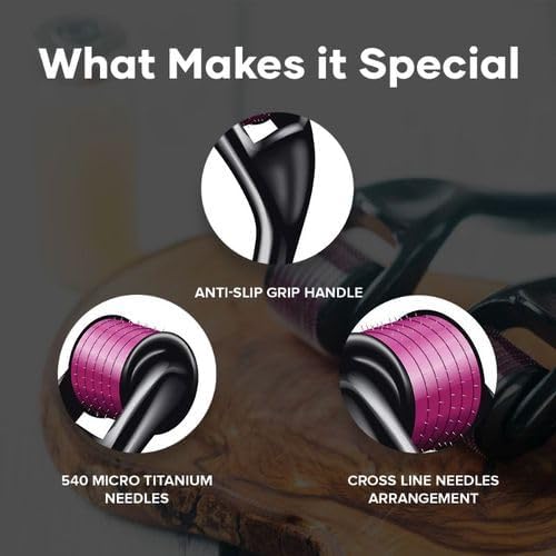 Classic Derma Roller with 540 Titanium Micro Needles