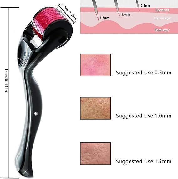 Classic Derma Roller with 540 Titanium Micro Needles