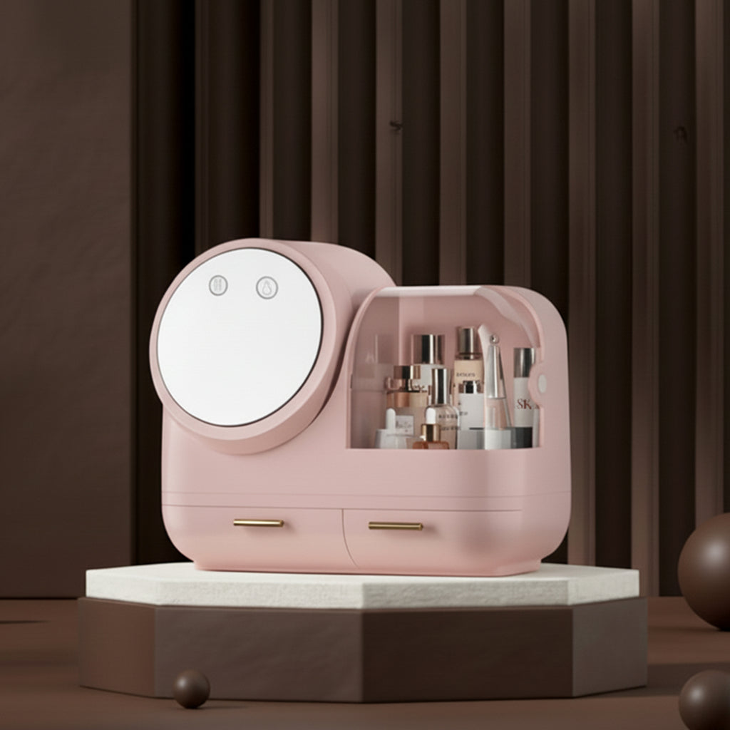 Premium Organiser with Fan, Mirror & Ring Light