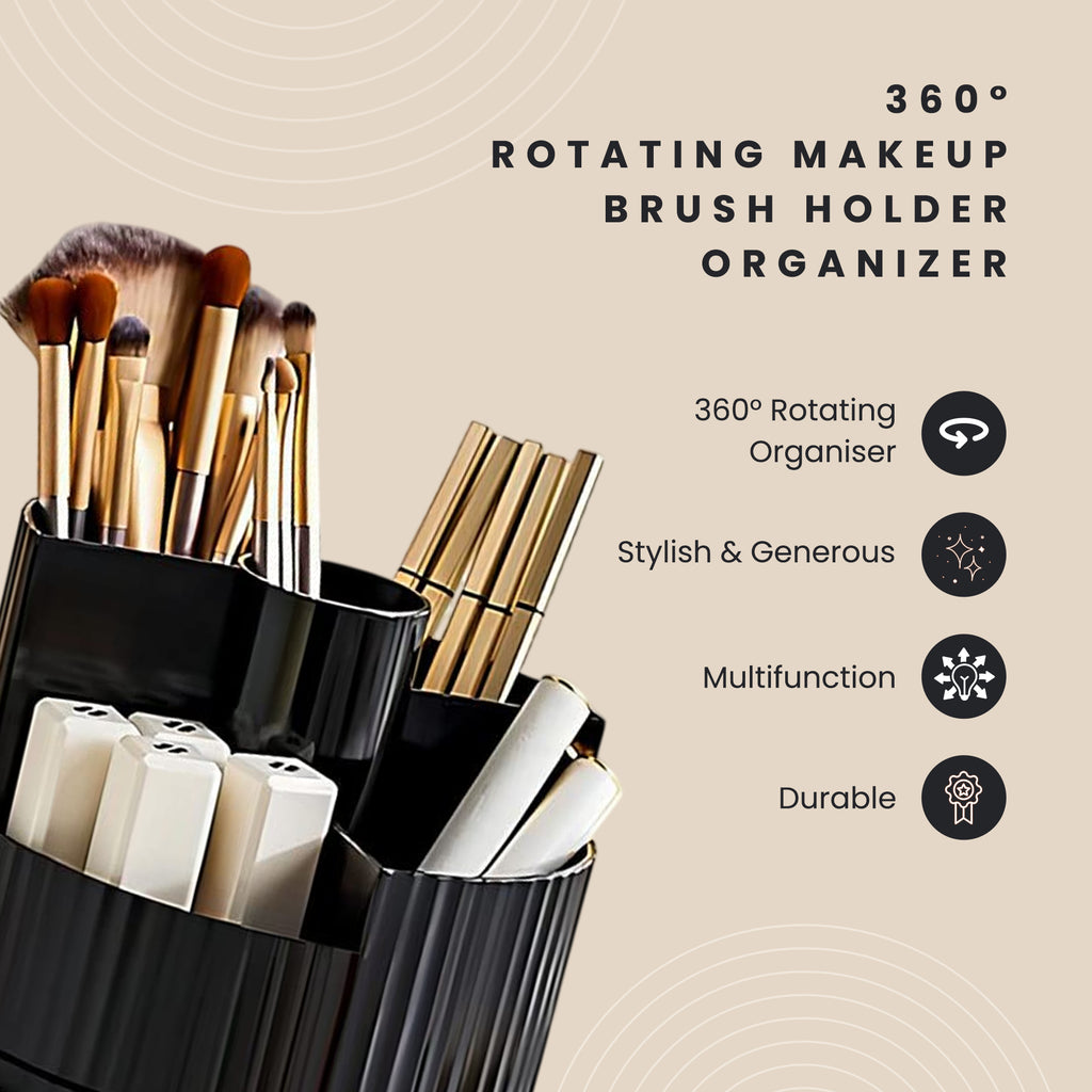 Luxe Rotating Makeup & Brush Holder