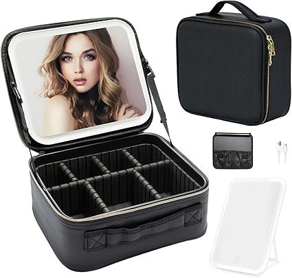 Compact Travel Organiser with Mirror and LED Light