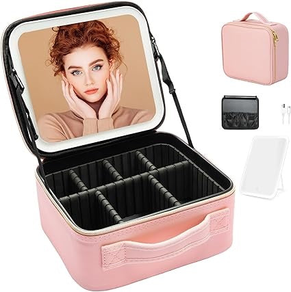 Compact Travel Organiser with Mirror and LED Light