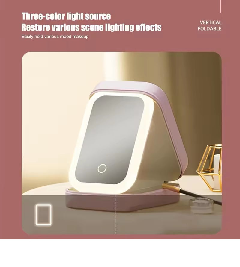 Mini Travel Organiser with Mirror and LED Light