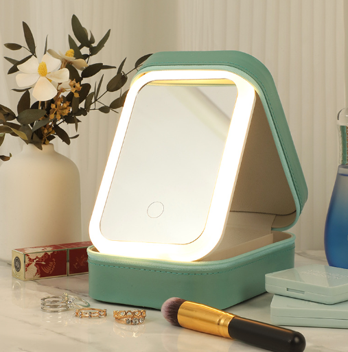 Mini Travel Organiser with Mirror and LED Light