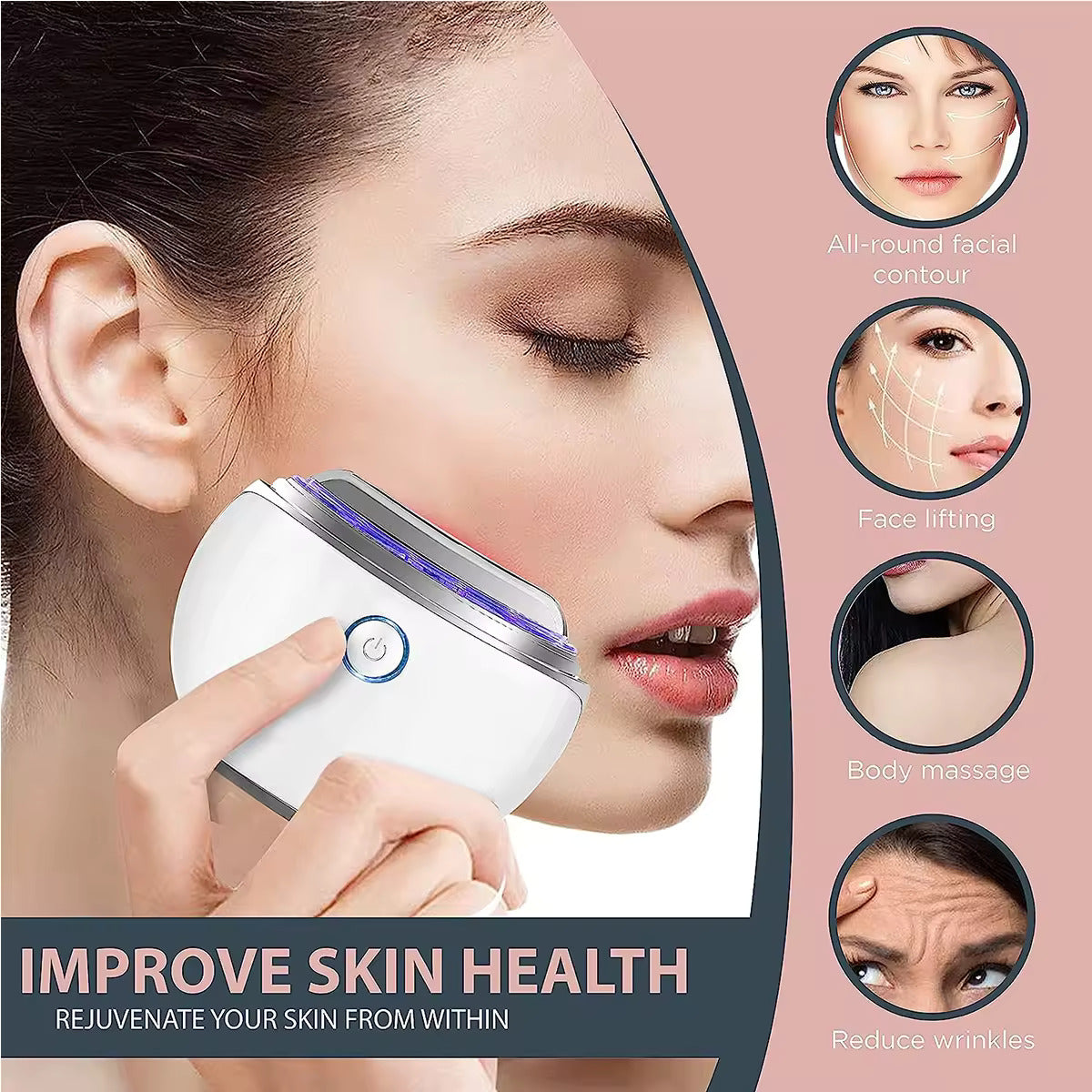 LED Anti-Ageing Face Massager | Electric Gua Sha |
