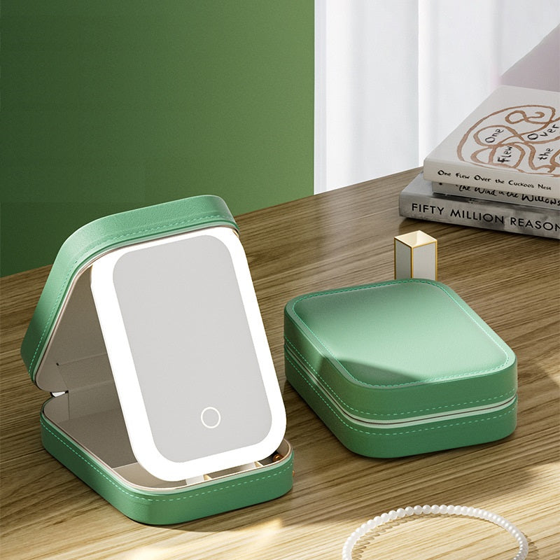 Mini Travel Organiser with Mirror and LED Light