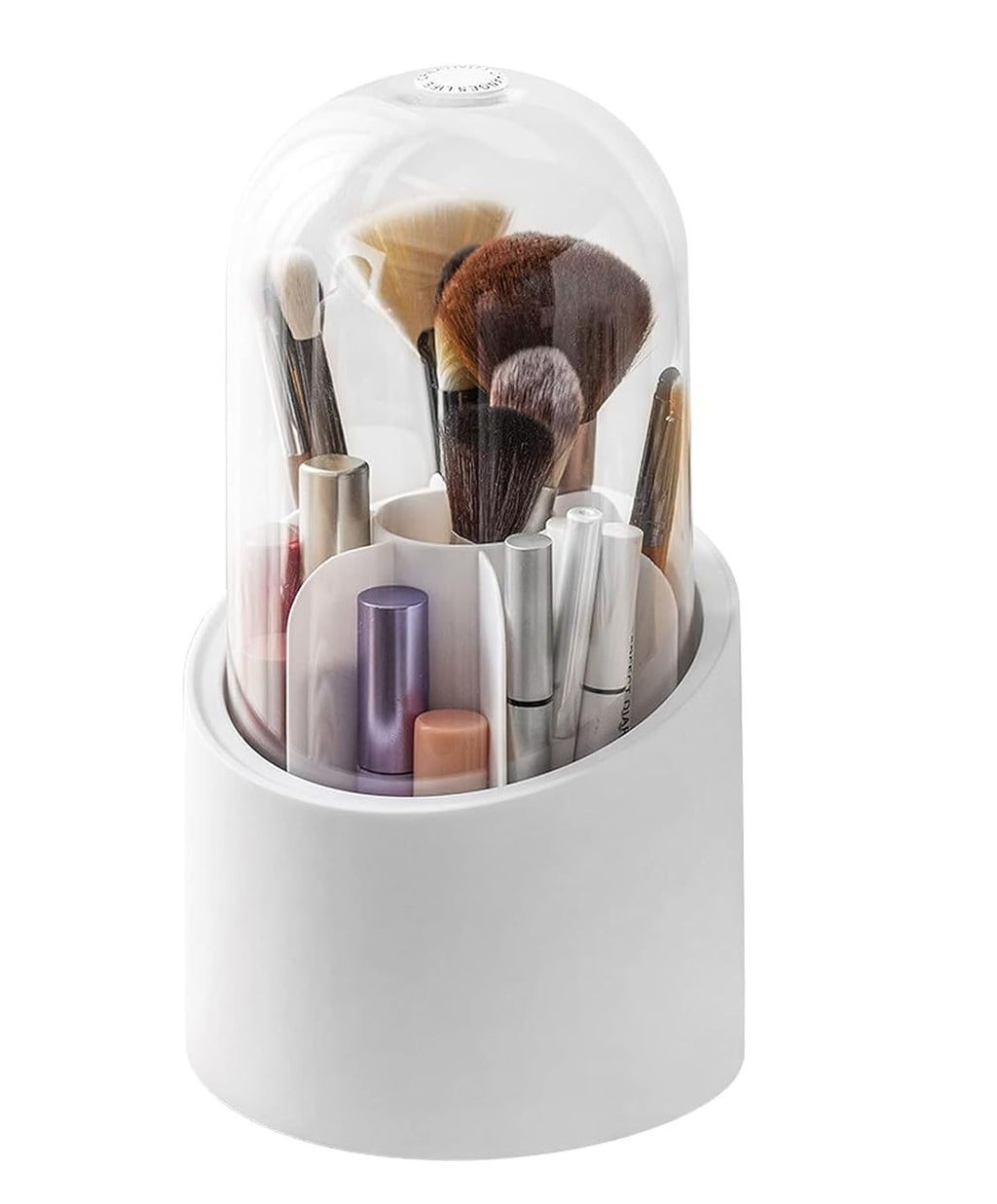Rotating Makeup Brush Holder With Cover