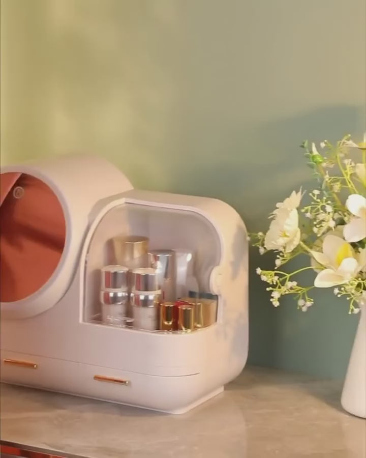 Premium Organiser with Fan, Mirror & Ring Light