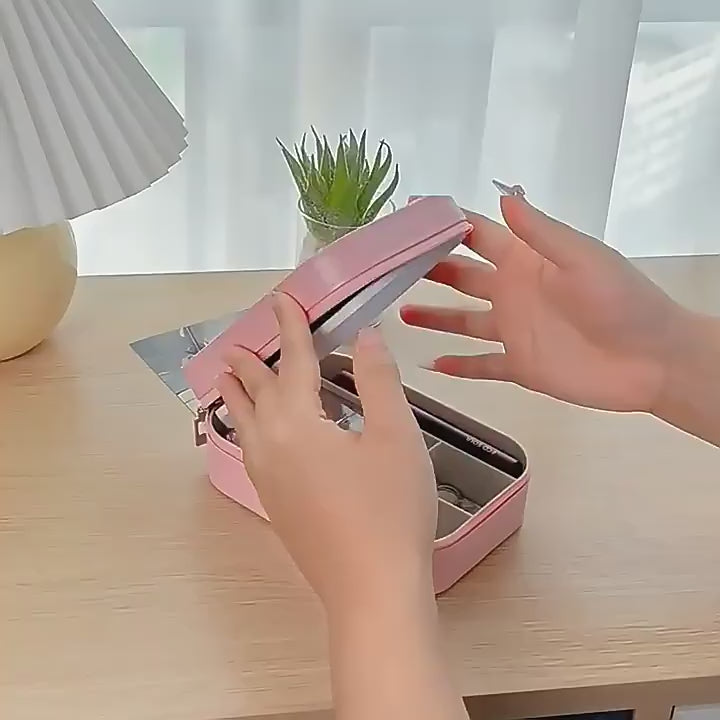 Mini Travel Organiser with Mirror and LED Light