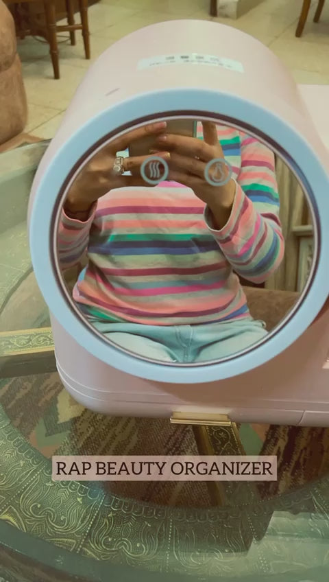 Premium Organiser with Fan, Mirror & Ring Light