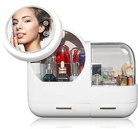 Premium Organiser with Fan, Mirror & Ring Light